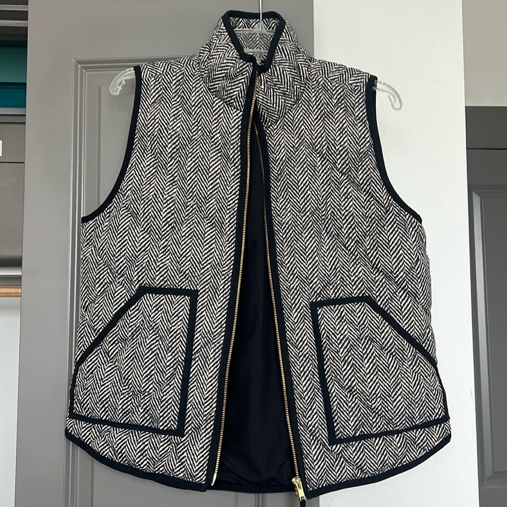 J Crew Navy Striped Vest